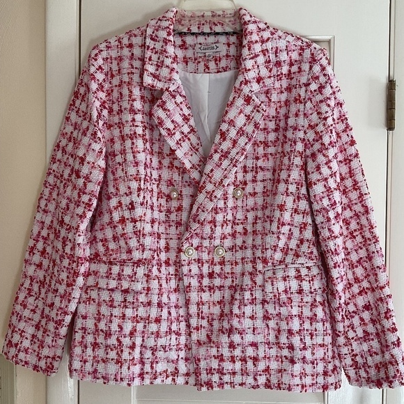 NANETTE LEPORE Tweed Multicolour Blazer Size US 16 New with tag - Picture 1 of 12